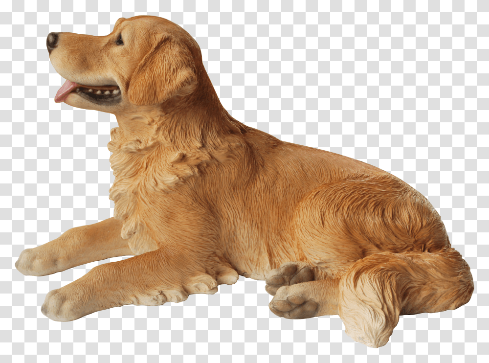 Download Vivid Arts Resin Lying Golden Golden Retriever Background,  Transparent Png