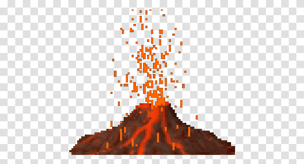 Download Volcano Eruption Gif Volcano Animated, Mountain, Outdoors, Nature, Lava Transparent Png