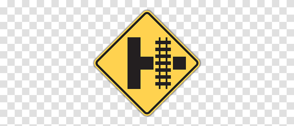 Download W10 Railroad Advance Warning Sign, Symbol, Road Sign, Stopsign Transparent Png