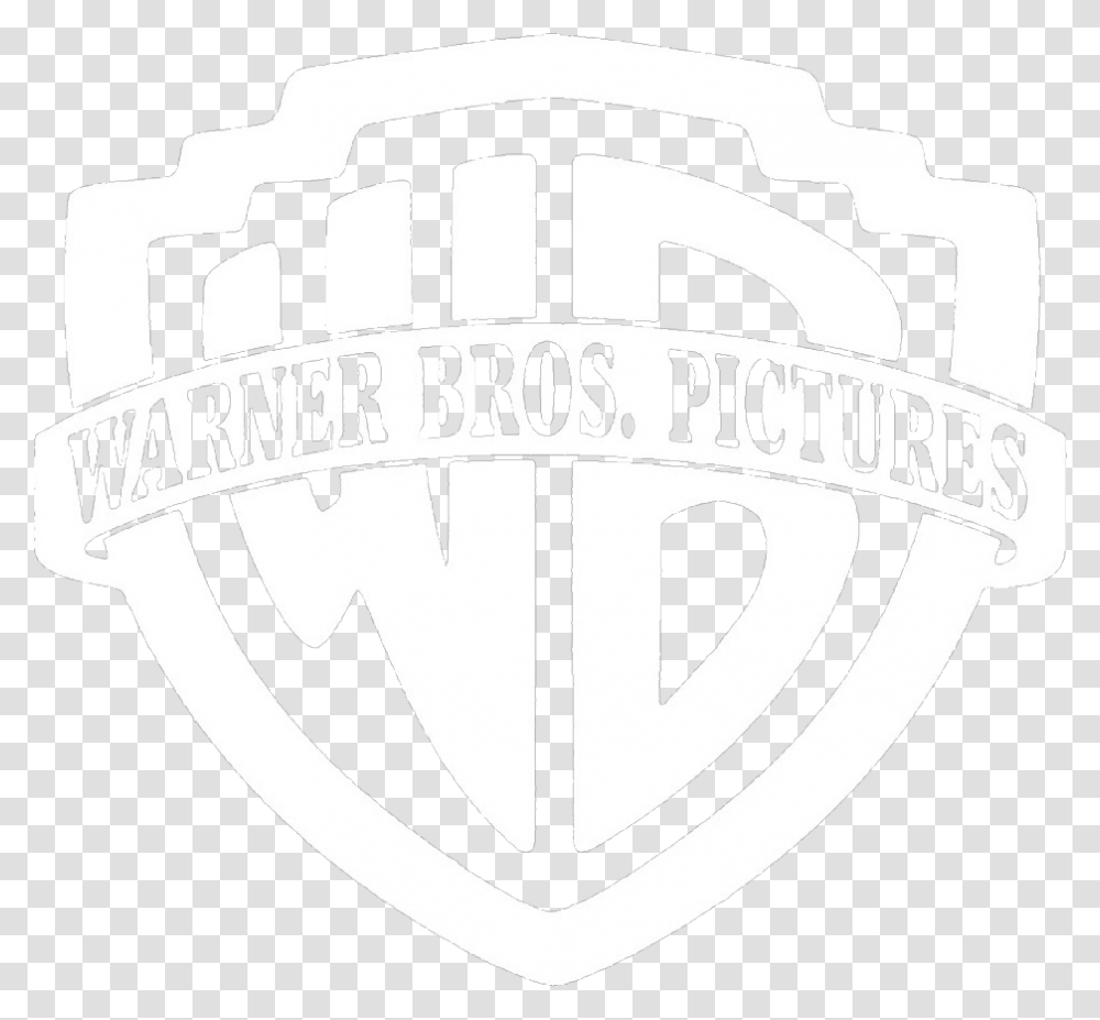 Download Warner Bros Pictures Logo White Warner Bros Pictures Logo White, Trademark, Emblem, Badge Transparent Png