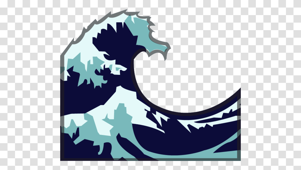 Download Water Wave Emoji Image In Emoji Island, Sea, Outdoors, Nature, Poster Transparent Png