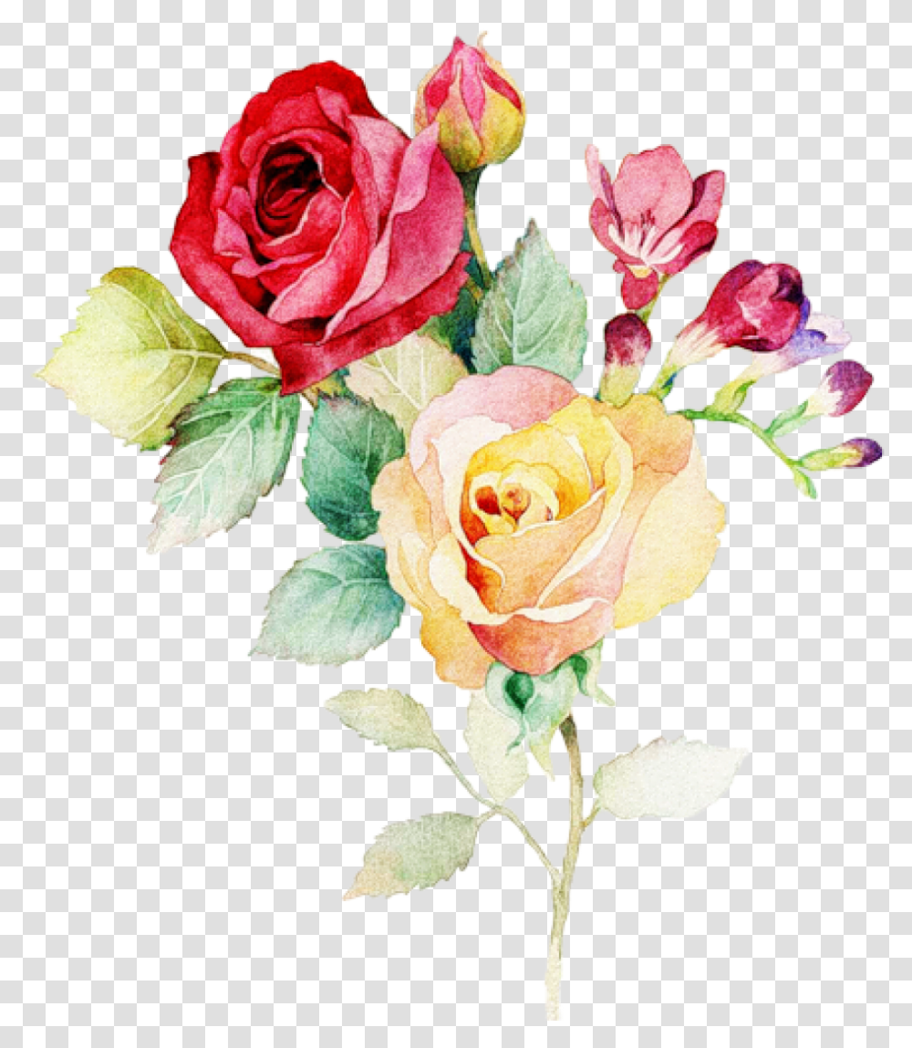 Download Watercolor Flower Bouquet Watercolor Rose Bouquet Painting, Plant, Blossom, Flower Arrangement, Petal Transparent Png