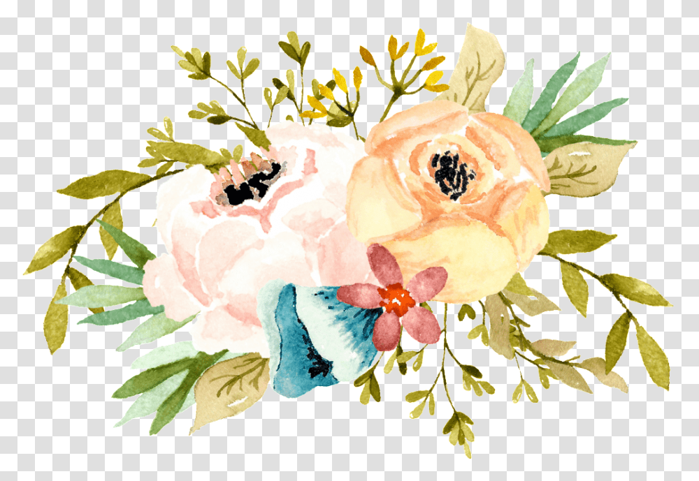 Download Watercolor Flower Bridal Shower Image With No Bridal Shower Images Clip Art, Plant, Graphics, Floral Design, Pattern Transparent Png