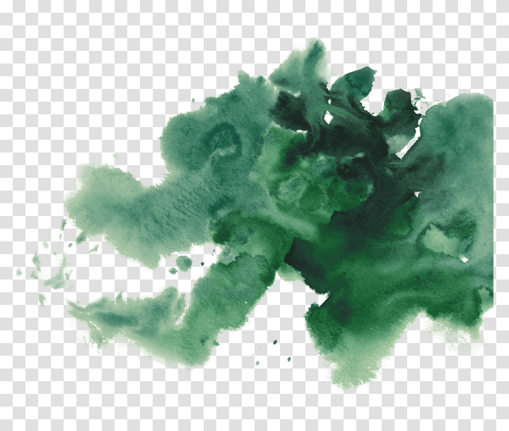 Download Watercolor Painting Green Tea Green Watercolor, Mineral, Crystal, Rock, Stain Transparent Png