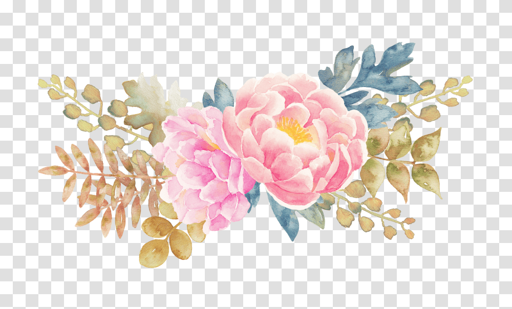 Download Watercolor Wreath Flower Fondo Transparente Transparent Png