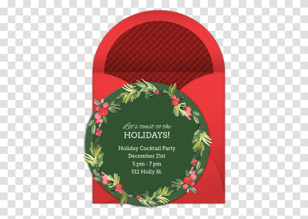 Download Watercolor Wreath Online Invitation Wreath Christmas Decoration, Floral Design, Pattern, Graphics, Art Transparent Png