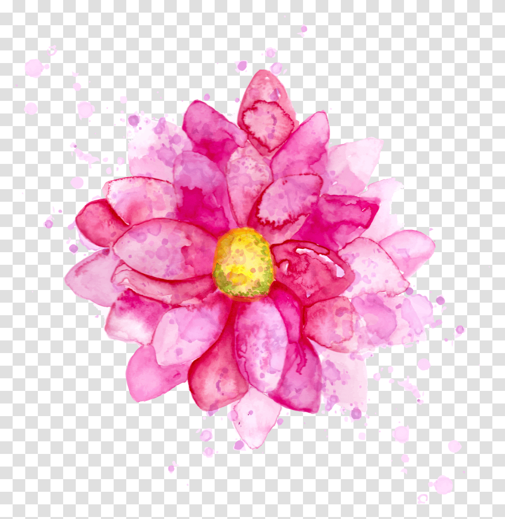 Download Watercolour Flowers Painting Ink Water Flower Color Flower Drawing, Plant, Petal, Blossom, Rose Transparent Png