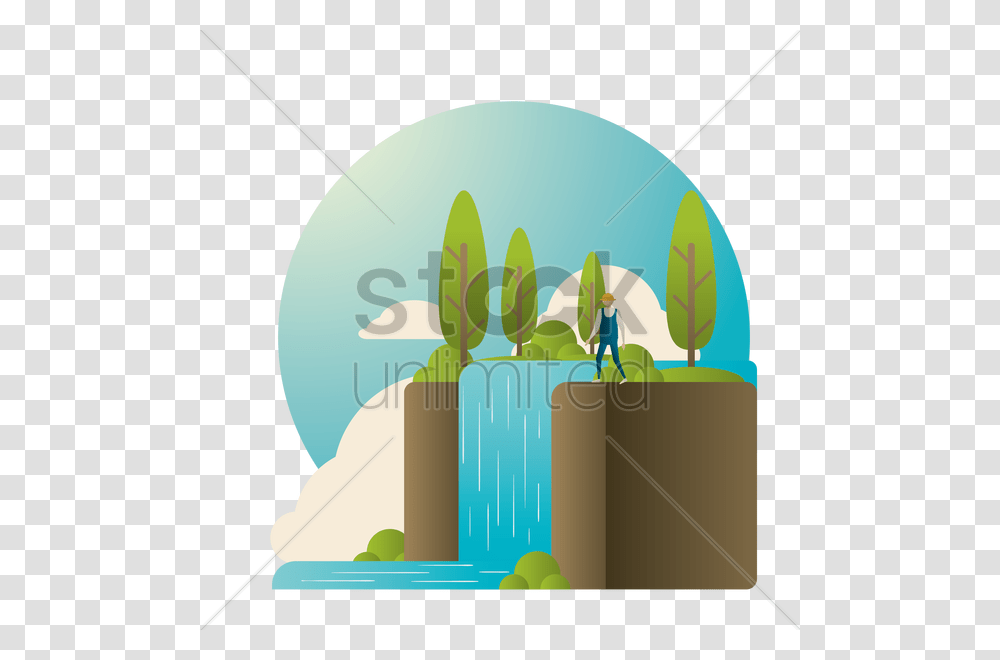 Download Waterfall Clipart Waterfall Clip Art Illustration Vector Graphics Waterfall, Bag, Photography, Outdoors Transparent Png