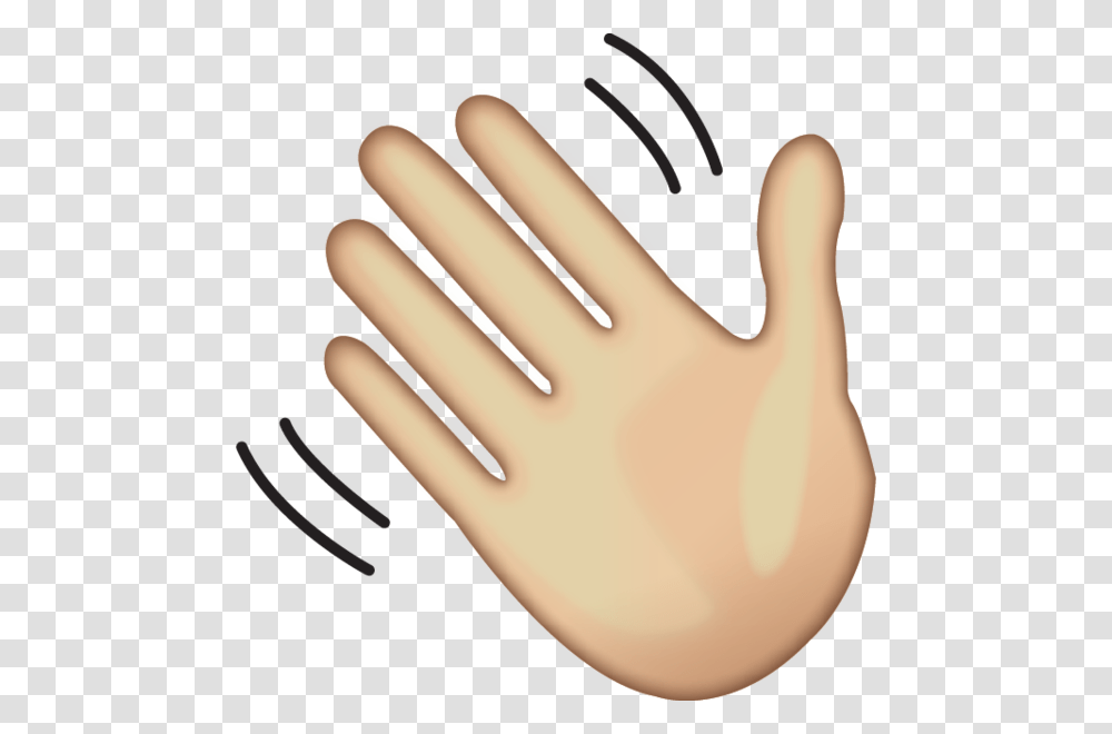 Download Waving Hand Sign Emoji Emoji Island, Apparel, Glove Transparent Png