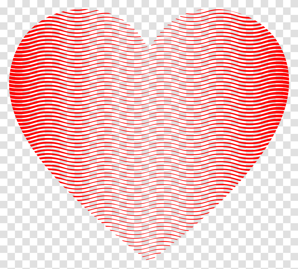 Download Wavy Heart Line Art 2 Black And White Heart, Rug, Pattern, Outdoors, Balloon Transparent Png