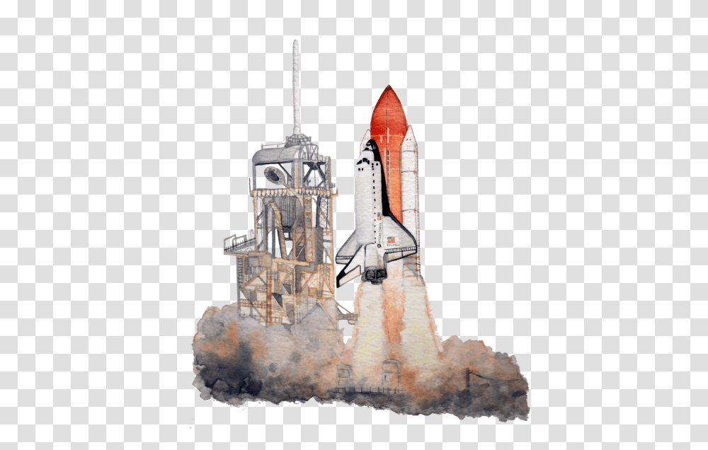 Download We Have Lift Off Space Shuttle Lift, Spaceship, Aircraft, Vehicle, Transportation Transparent Png