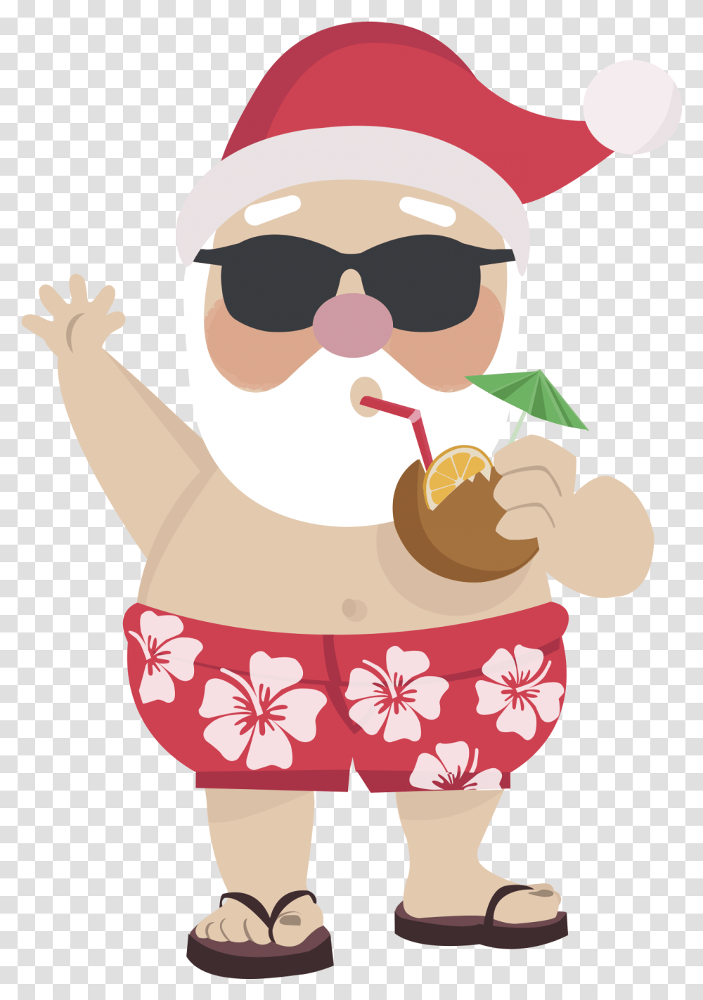 Download Wearing Claus Santa Pants Free Clipart Christmas In July, Sunglasses, Accessories, Accessory, Eating Transparent Png