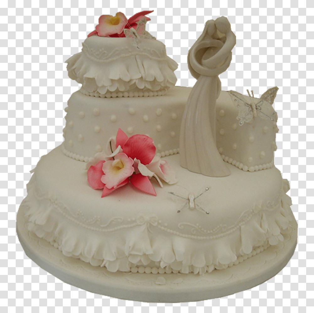Download Wedding Cake Free Image And Clipart Pink Wedding Cake, Dessert, Food, Clothing, Apparel Transparent Png