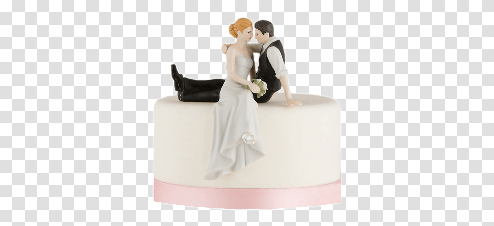 Download Wedding Cake Topper Look Of Love Bride And Figurine Assise Mariage, Clothing, Apparel, Dessert, Food Transparent Png