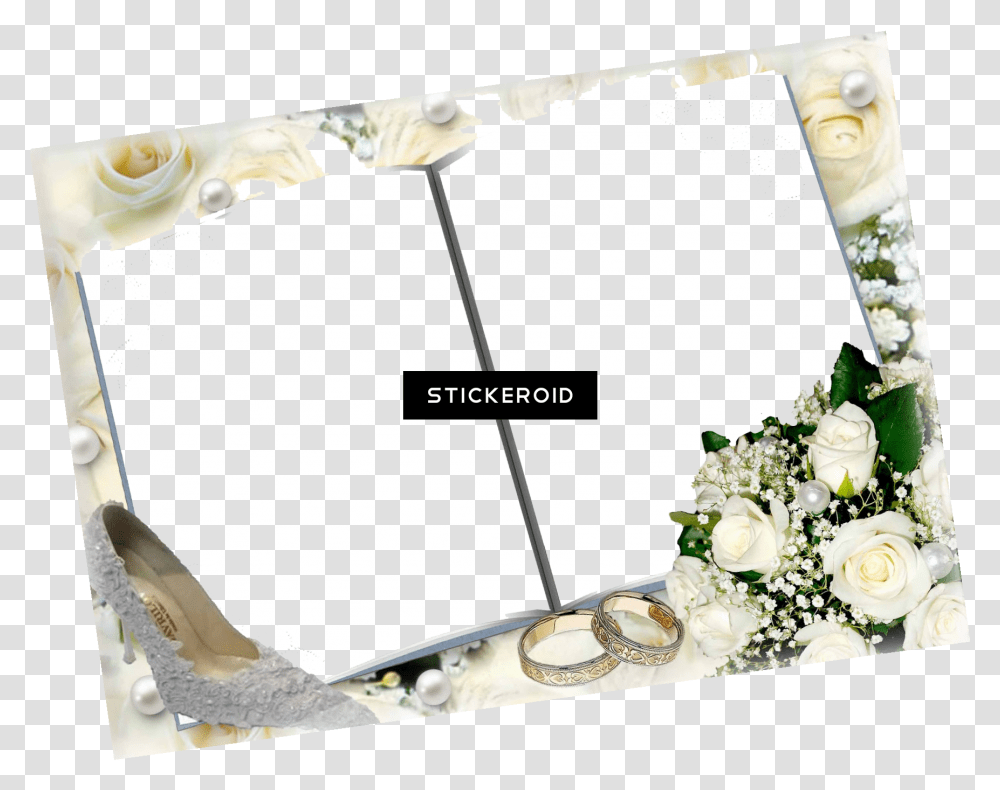 Download Wedding Frame Full Size Image Pngkit Flowers, Plant, Clothing, Flower Arrangement, Robe Transparent Png