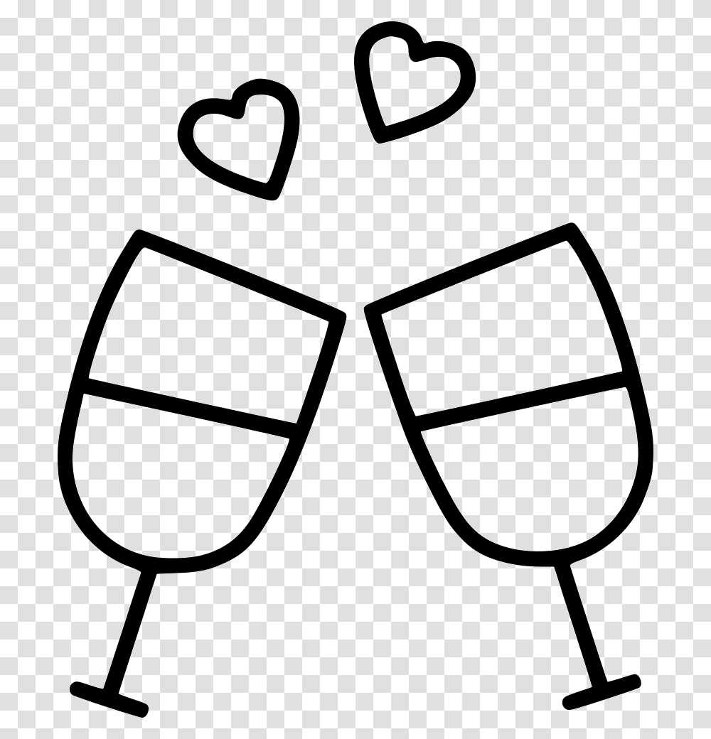 Download Wedding Toast Icon Clipart Toast Clip Art Wedding, Label, Stencil, Glass Transparent Png