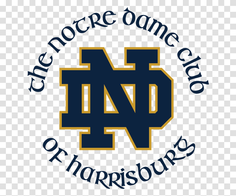 Download Welcome To The Notre Dame Club Of Harrisburg Online Notre Dame Football, Text, First Aid, Logo, Symbol Transparent Png
