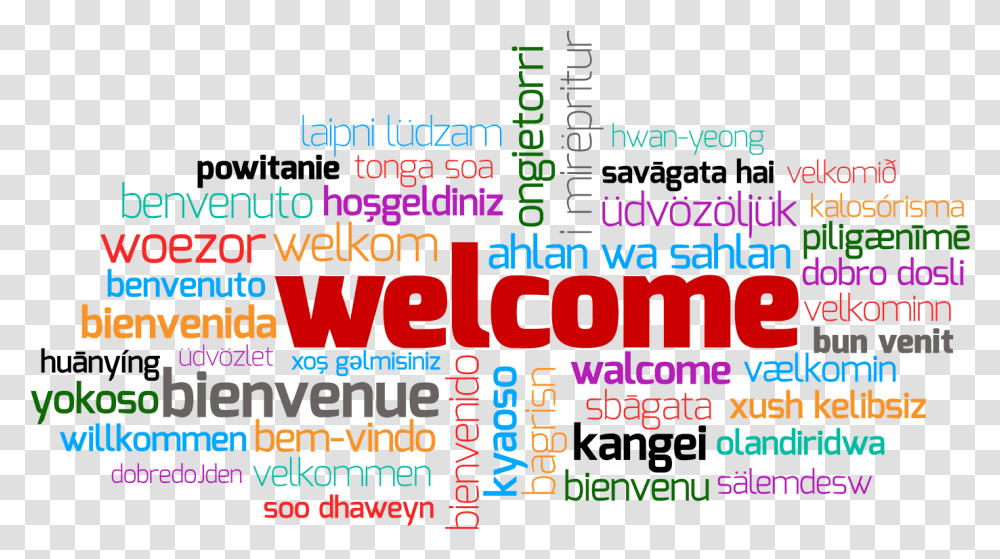 Download Welcome Word Cloud Welcome To Our Company, Text, Poster, Advertisement, Alphabet Transparent Png