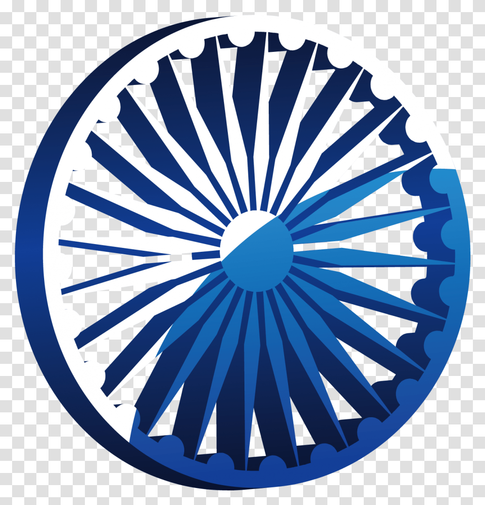 Download Wheel Art Of India Flag Vector Car Clipart Free Indian Flag Ashok Chakra, Symbol, Logo, Trademark, Emblem Transparent Png