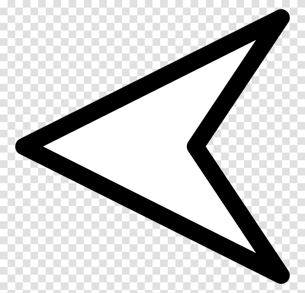 Download White Arrow Left Clipart Arrow Clip Art Arrow, Triangle, Business Card, Paper Transparent Png