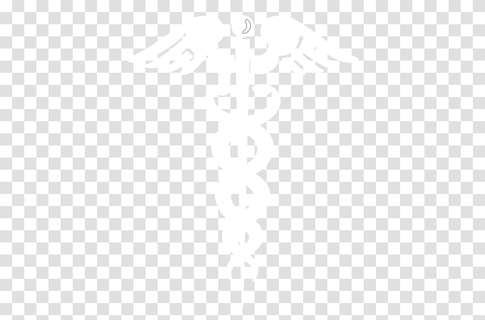 Download White Caduceus Clip Art White Caduceus, Symbol, Cross, Emblem, Stencil Transparent Png