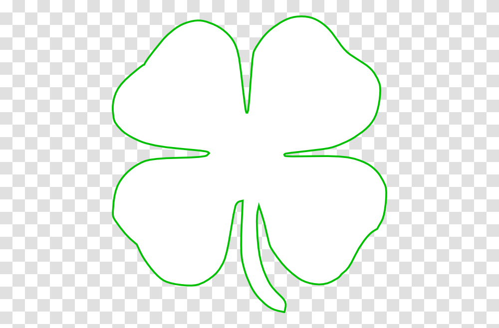 Download White Green Shamrock Clip Art White Four Leaf Clover With Green Background, Plant, Pattern, Flower, Blossom Transparent Png