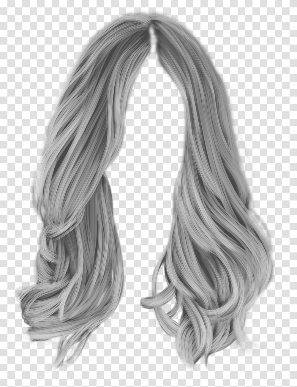 Download White Hair White Wig, Clothing, Apparel, Scarf, Person Transparent Png