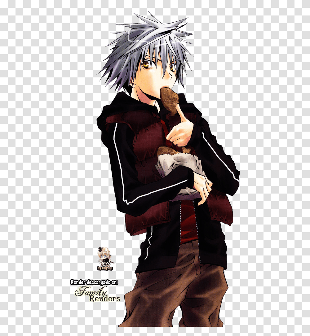 Download White Haired Anime Guy White Haired Anime Guy, Clothing, Apparel, Person, Human Transparent Png