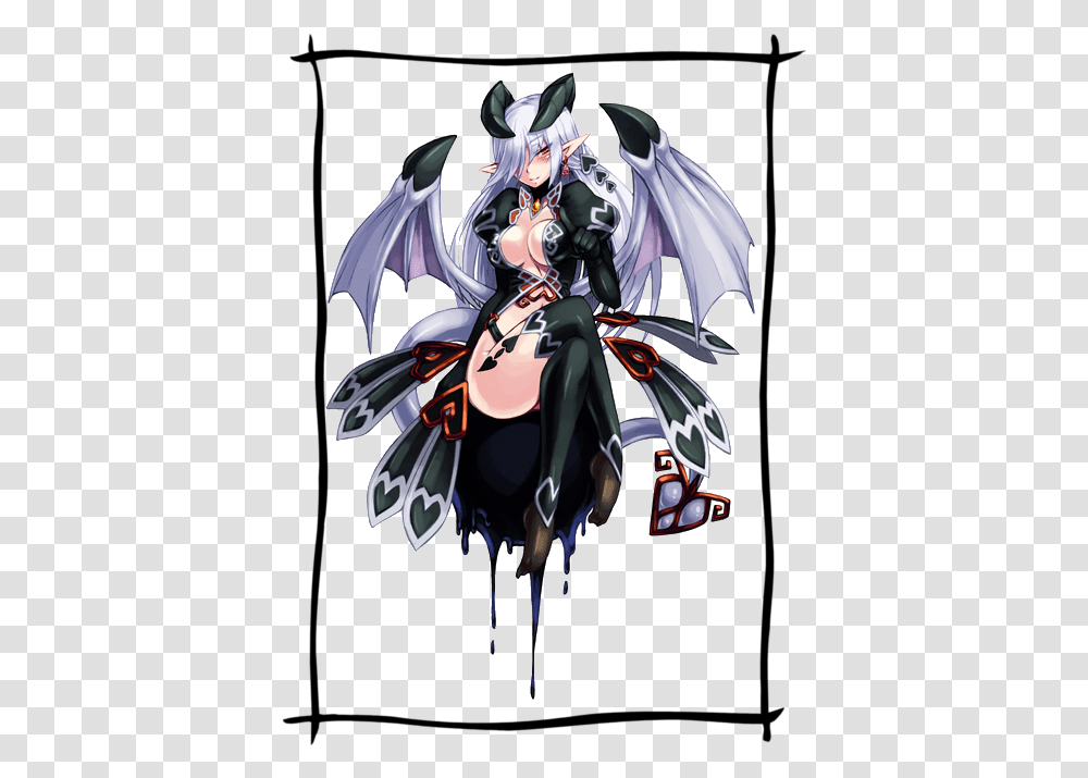Download White Haired Succubus Anime Monster Girl Encyclopedia Lilim, Manga, Comics, Book, Horse Transparent Png