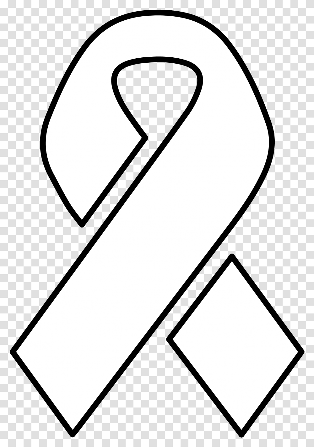 Download White Ribbon South Africa Image With No Horizontal, Alphabet, Text, Symbol, Number Transparent Png