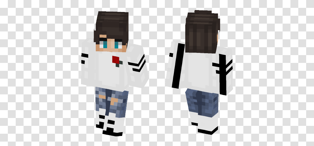 Download White Version Of My Skin Minecraft For Free Baseball Tee Minecraft Skin, Clothing, Apparel, Green Transparent Png