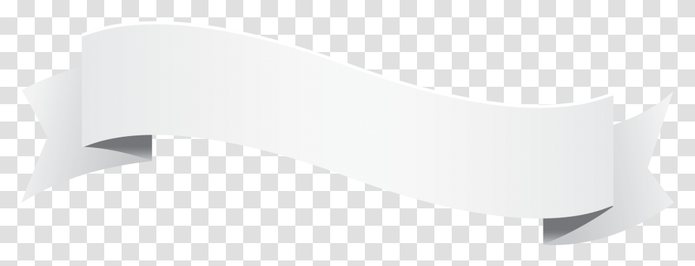 Download White Wave Ribbon Banner With, Axe, Tool, Cutlery, Weapon Transparent Png