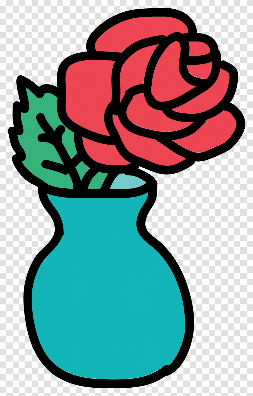Download Wilted Flower Emoji Iphone The Vase Full Flower Vase Cartoon, Jar, Pottery, Potted Plant, Hand Transparent Png