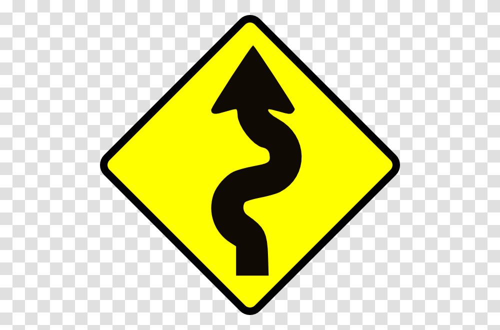 Download Winding Road Clipart, Road Sign Transparent Png