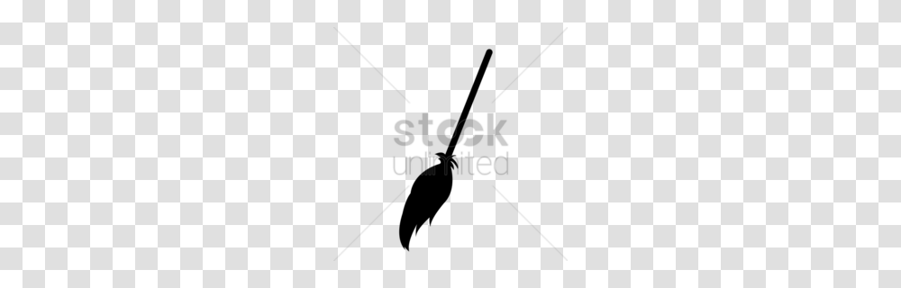 Download Witch Broom Silhouette Clipart Silhouette Broom, Arrow, Alphabet Transparent Png