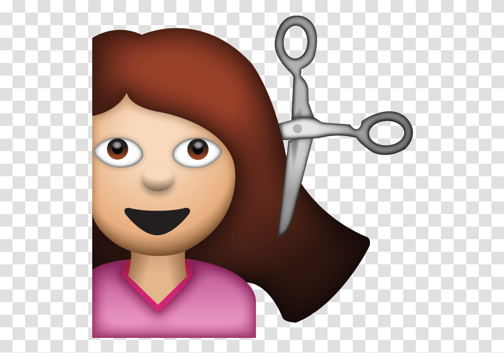 Download Woman Getting Haircut Emoji Island Hair Cut Emoji, Head, Weapon, Weaponry, Blade Transparent Png