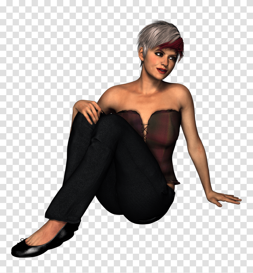 Download Woman Sitting Young Female People 1443130 Orang Portable Network Graphics, Clothing, Person, Sleeve, Footwear Transparent Png