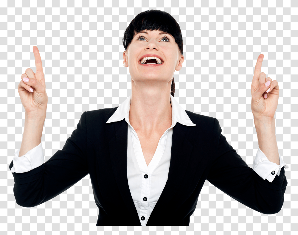 Download Women Pointing Top Image For Free Excited Transparent Png