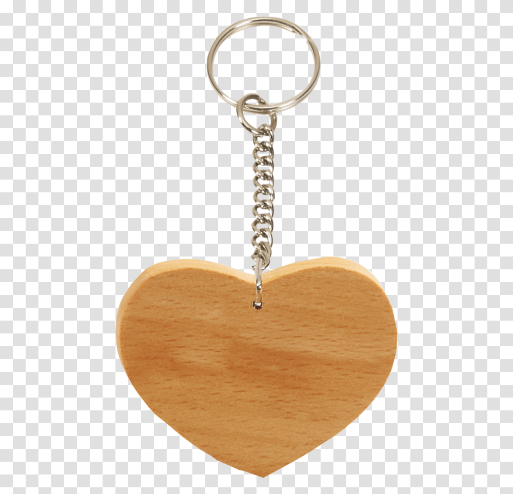 Download Wooden Heart Shape Key Ring Heart Shape Key Chain, Pendant, Plywood Transparent Png