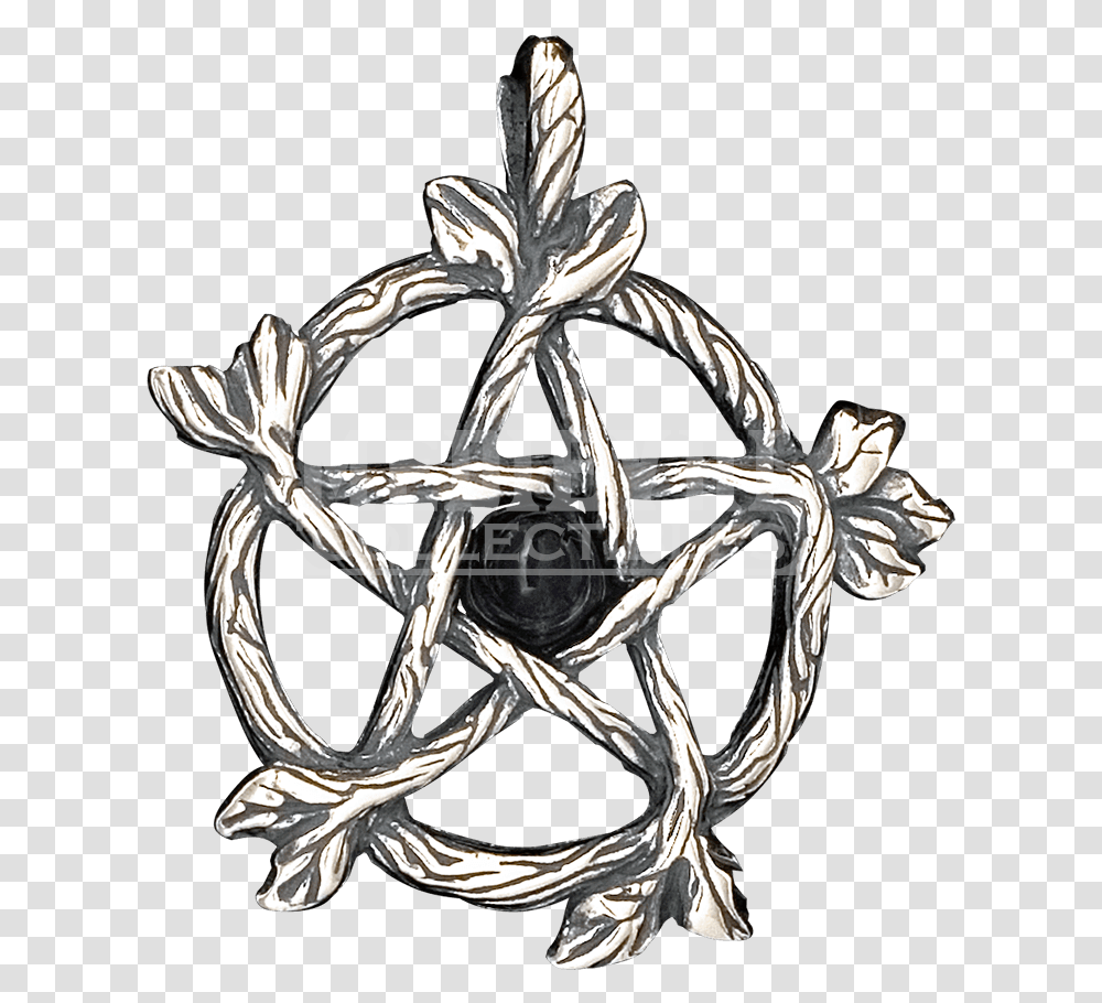 Download Woodland Pentacle Pendant Pendant Image With Tree Branch Pentagram Pendant, Symbol Transparent Png