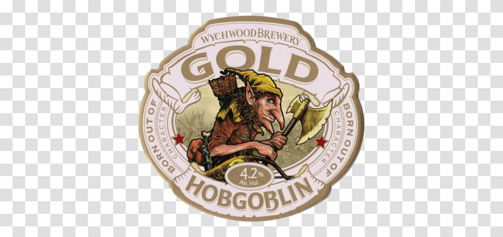 Download Wychwood Hobgoblin Golden 9g Wychwood Brewery Hobgoblin Gold, Person, Human, Logo, Symbol Transparent Png