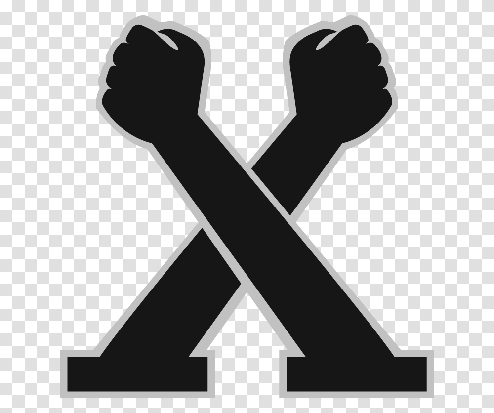 Download X Fists Image With No Clip Art, Hand, Stencil, Holding Hands, Stick Transparent Png