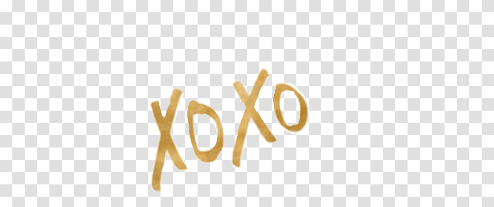 Download Xoxo Hugs And Kisses Metallic Xoxo Gold Trasparent Background, Text, Word, Alphabet, Label Transparent Png