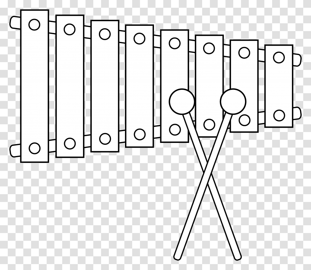 Download Xylophone Line Art Xylophone Clipart Black And Xylophone Black And White, Musical Instrument, Glockenspiel Transparent Png