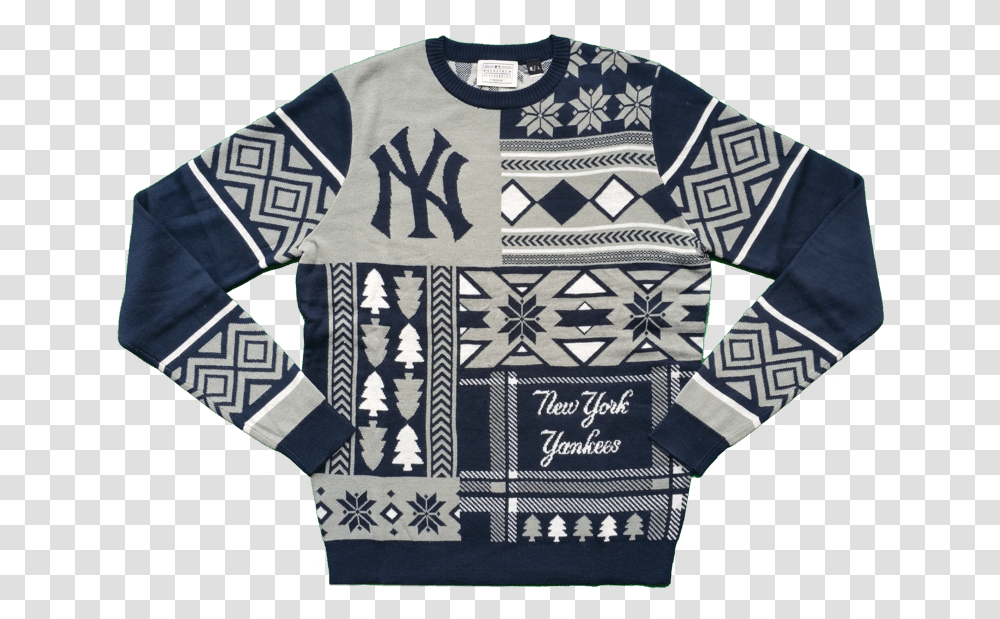 Download Yankees Ugly Christmas Sweater Yankees Ugly Christmas Sweater, Clothing, Apparel, Sweatshirt Transparent Png