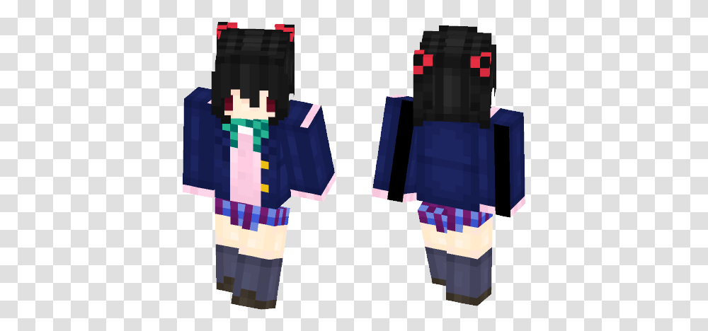 Download Yazawa Nico Love Live Minecraft Skin For Free Blue Hair Skin Minecraft, Clothing, Sleeve, Shirt, Long Sleeve Transparent Png