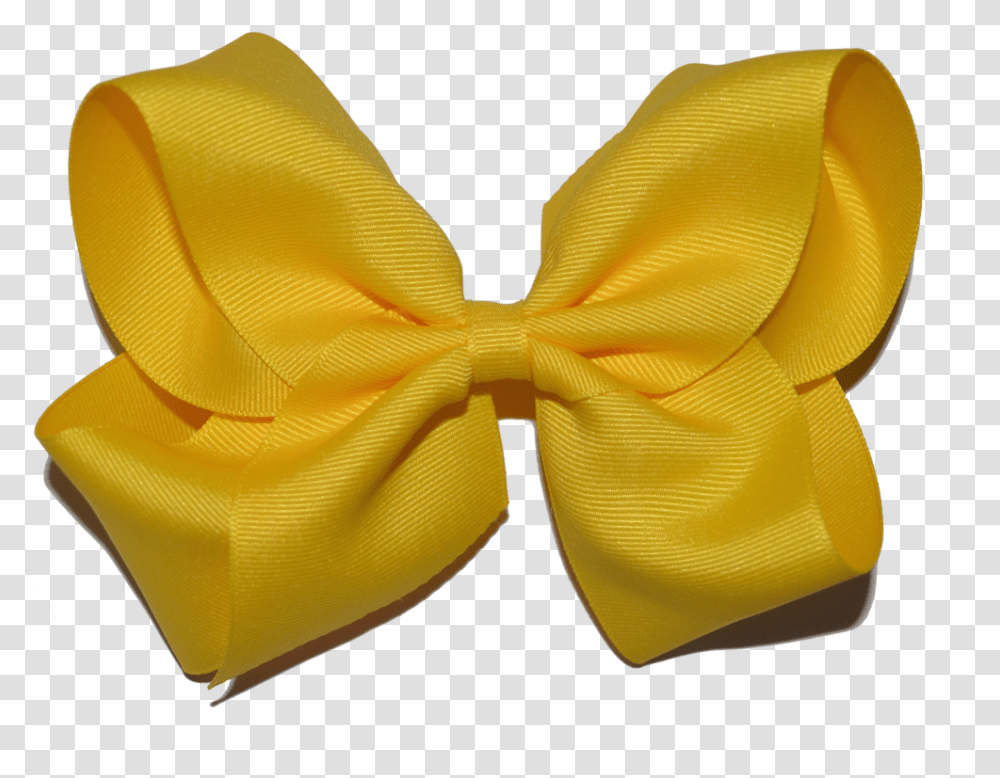 Download Yellow Bow Satin, Tie, Accessories, Accessory, Necktie Transparent Png