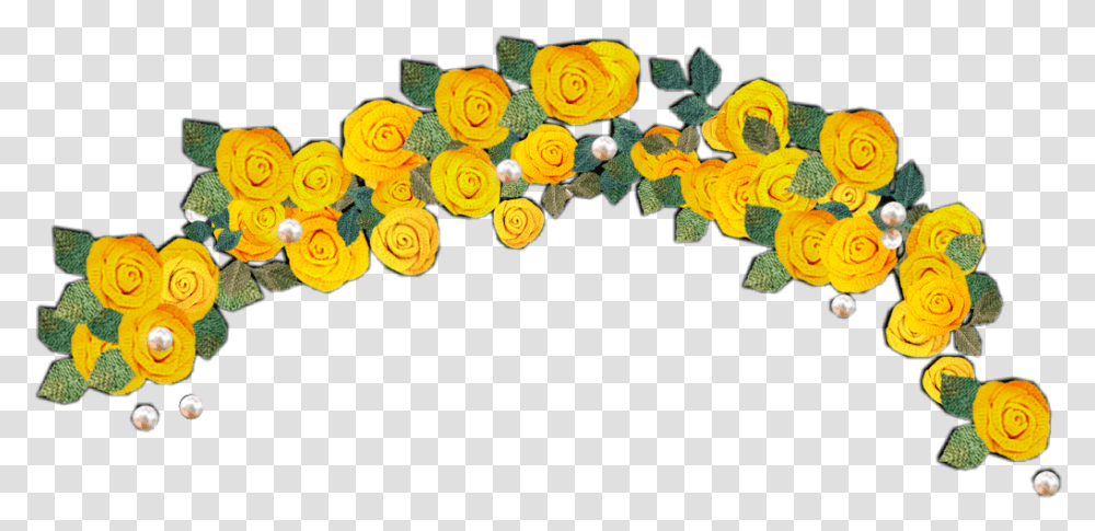 Download Yellow Flower Crown, Graphics, Art, Floral Design, Pattern Transparent Png