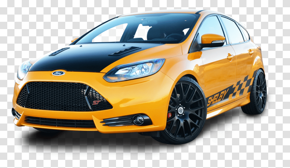 Download Yellow Ford Shelby Focus St Car Image For Free Shelby Ford Focus St, Vehicle, Transportation, Automobile, Wheel Transparent Png