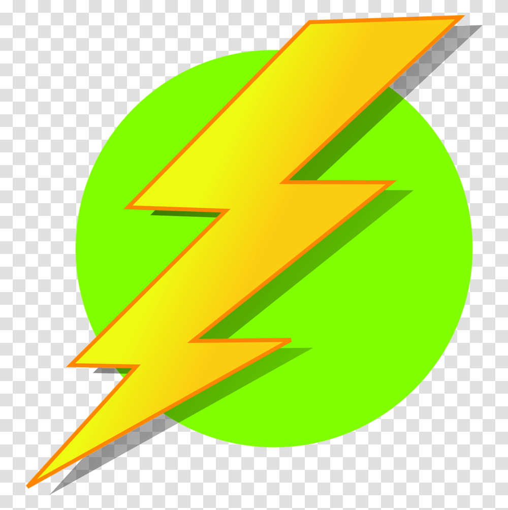 Download Yellow Green Lightning Clipart Lightning Green Clip Art, Plant, Star Symbol, Outdoors Transparent Png